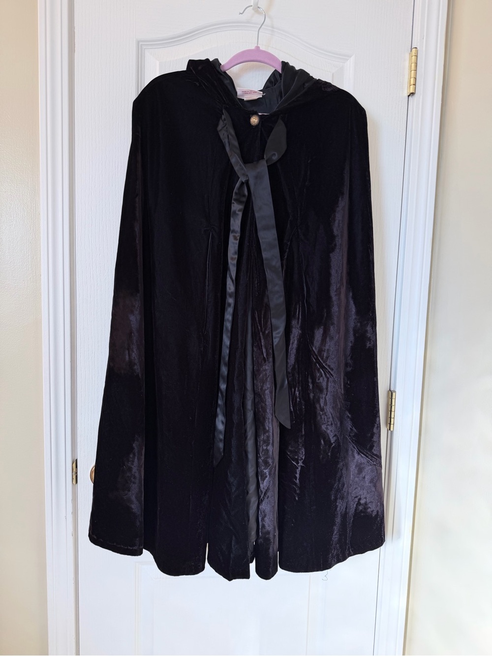 Vintage Storybook Heirlooms Purple Velvet Hooded Cape Cloak 12P-14P